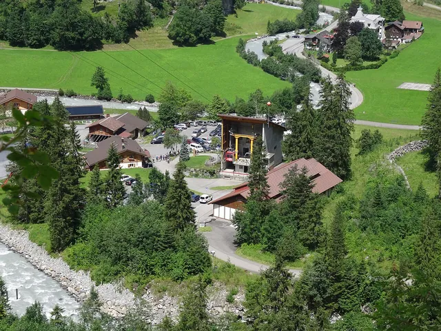 Kandersteg von der Sunnbüel-Bahn aus